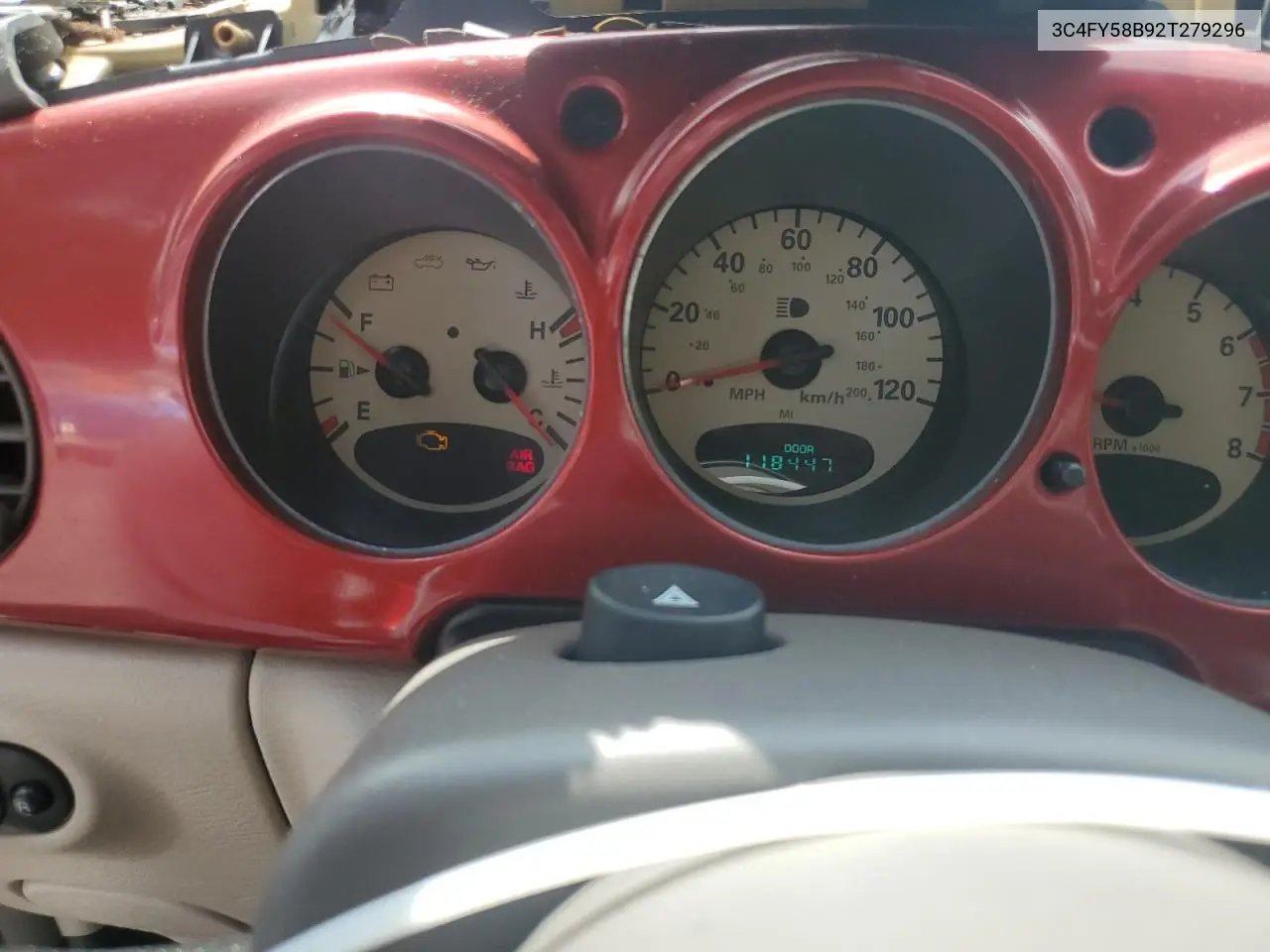 2002 Chrysler Pt Cruiser Touring VIN: 3C4FY58B92T279296 Lot: 55551825