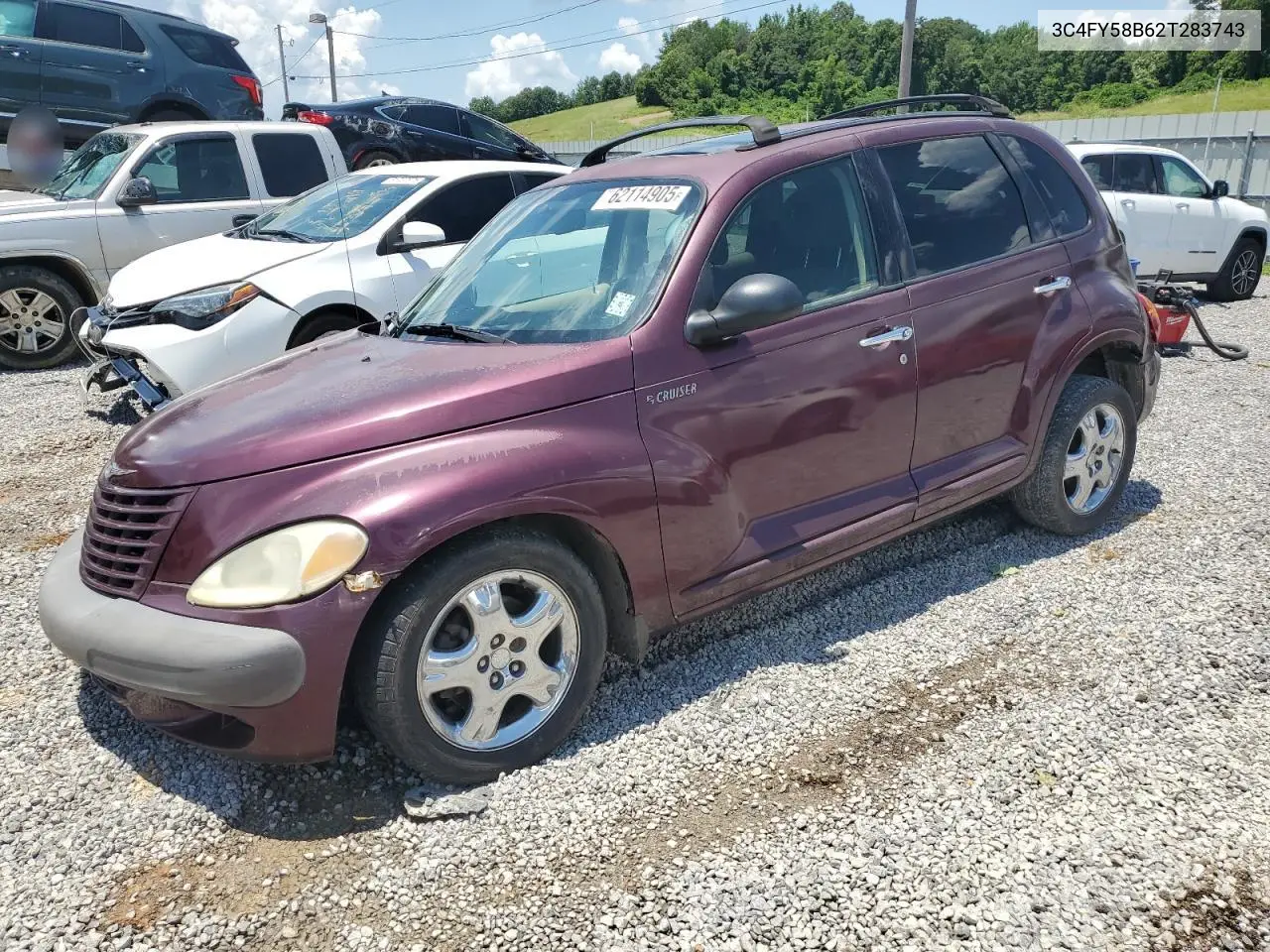 2002 Chrysler Pt Cruiser Touring VIN: 3C4FY58B62T283743 Lot: 62114905