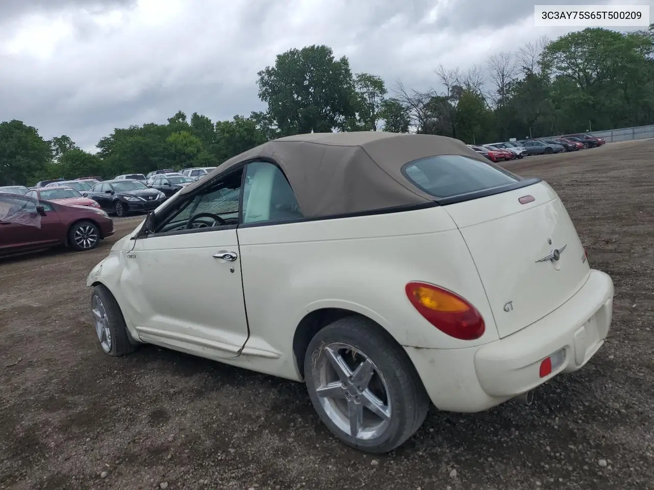 2005 Chrysler Pt Cruiser Gt VIN: 3C3AY75S65T500209 Lot: 58399095