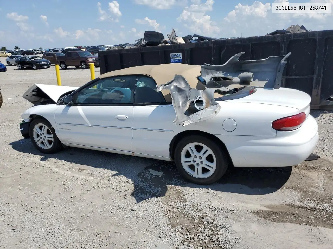 1996 Chrysler Sebring Jxi VIN: 3C3EL55H8TT258741 Lot: 62127155