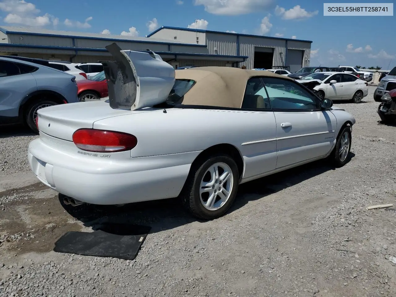 1996 Chrysler Sebring Jxi VIN: 3C3EL55H8TT258741 Lot: 62127155