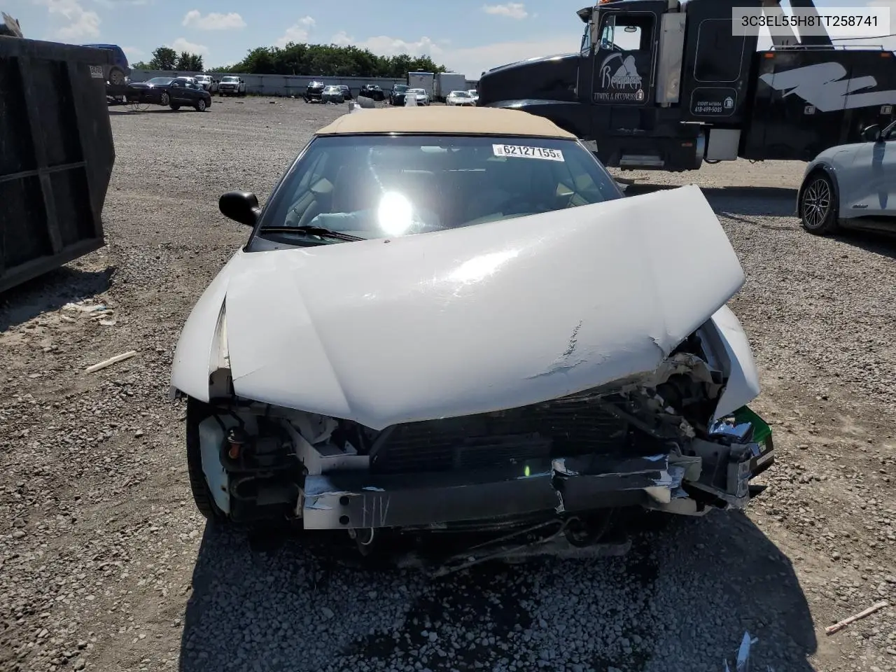 1996 Chrysler Sebring Jxi VIN: 3C3EL55H8TT258741 Lot: 62127155