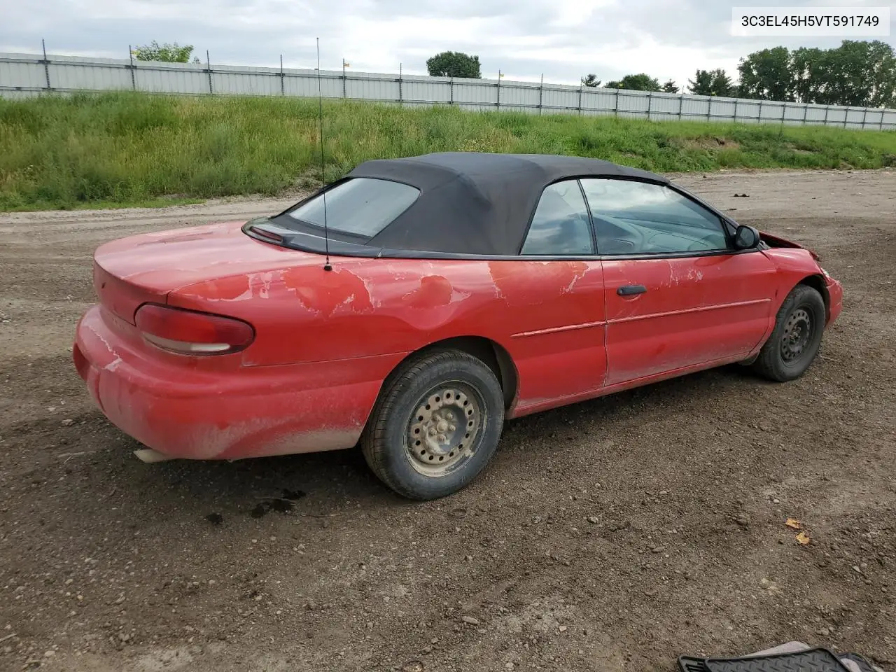 1997 Chrysler Sebring Jx VIN: 3C3EL45H5VT591749 Lot: 62479595