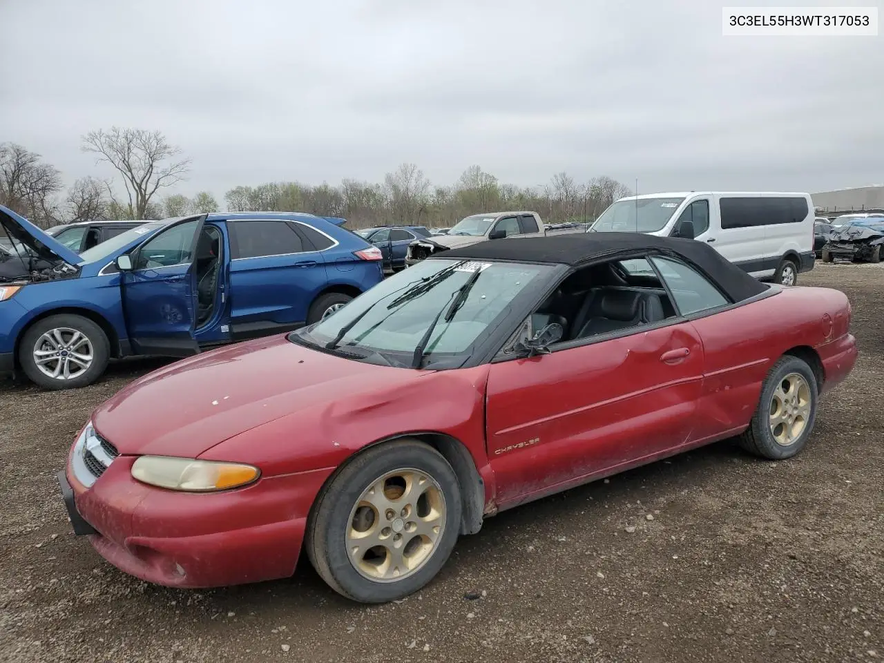 1998 Chrysler Sebring Jxi VIN: 3C3EL55H3WT317053 Lot: 52988795