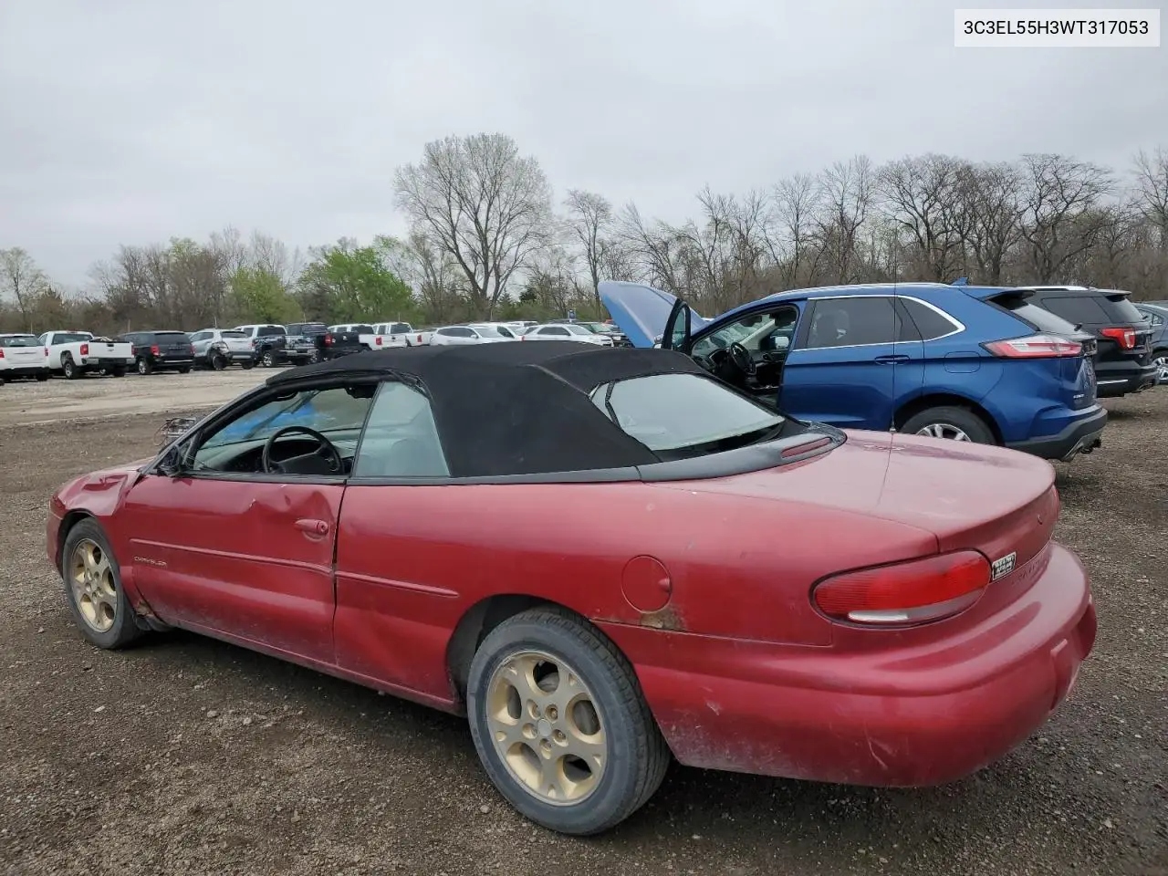 1998 Chrysler Sebring Jxi VIN: 3C3EL55H3WT317053 Lot: 52988795