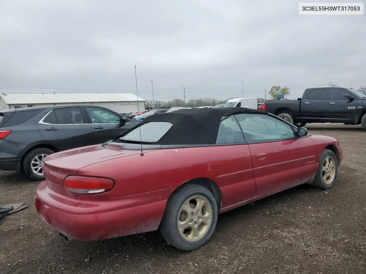 1998 Chrysler Sebring Jxi VIN: 3C3EL55H3WT317053 Lot: 52988795