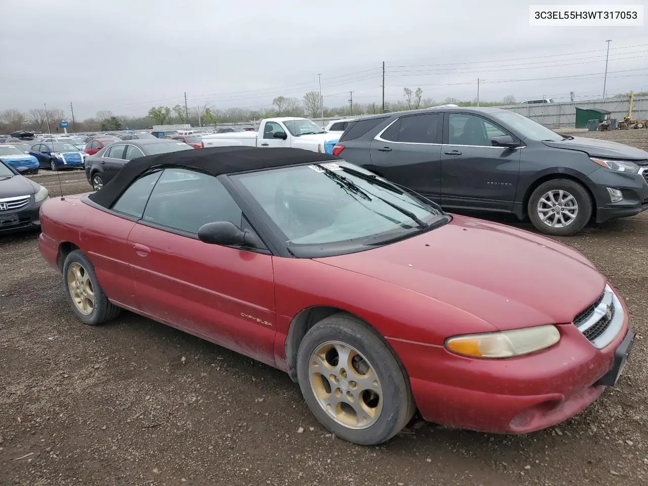 1998 Chrysler Sebring Jxi VIN: 3C3EL55H3WT317053 Lot: 52988795