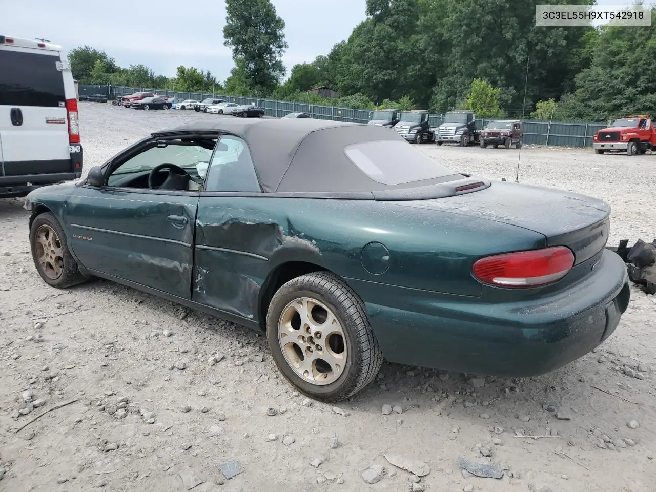 1999 Chrysler Sebring Jxi VIN: 3C3EL55H9XT542918 Lot: 62585595