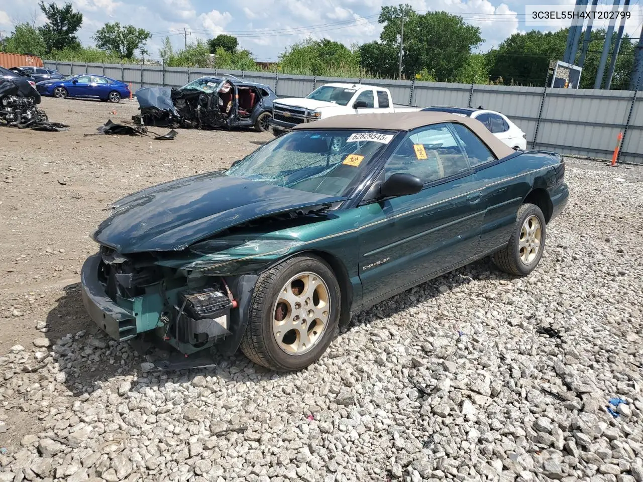 1999 Chrysler Sebring Jxi VIN: 3C3EL55H4XT202799 Lot: 62829545