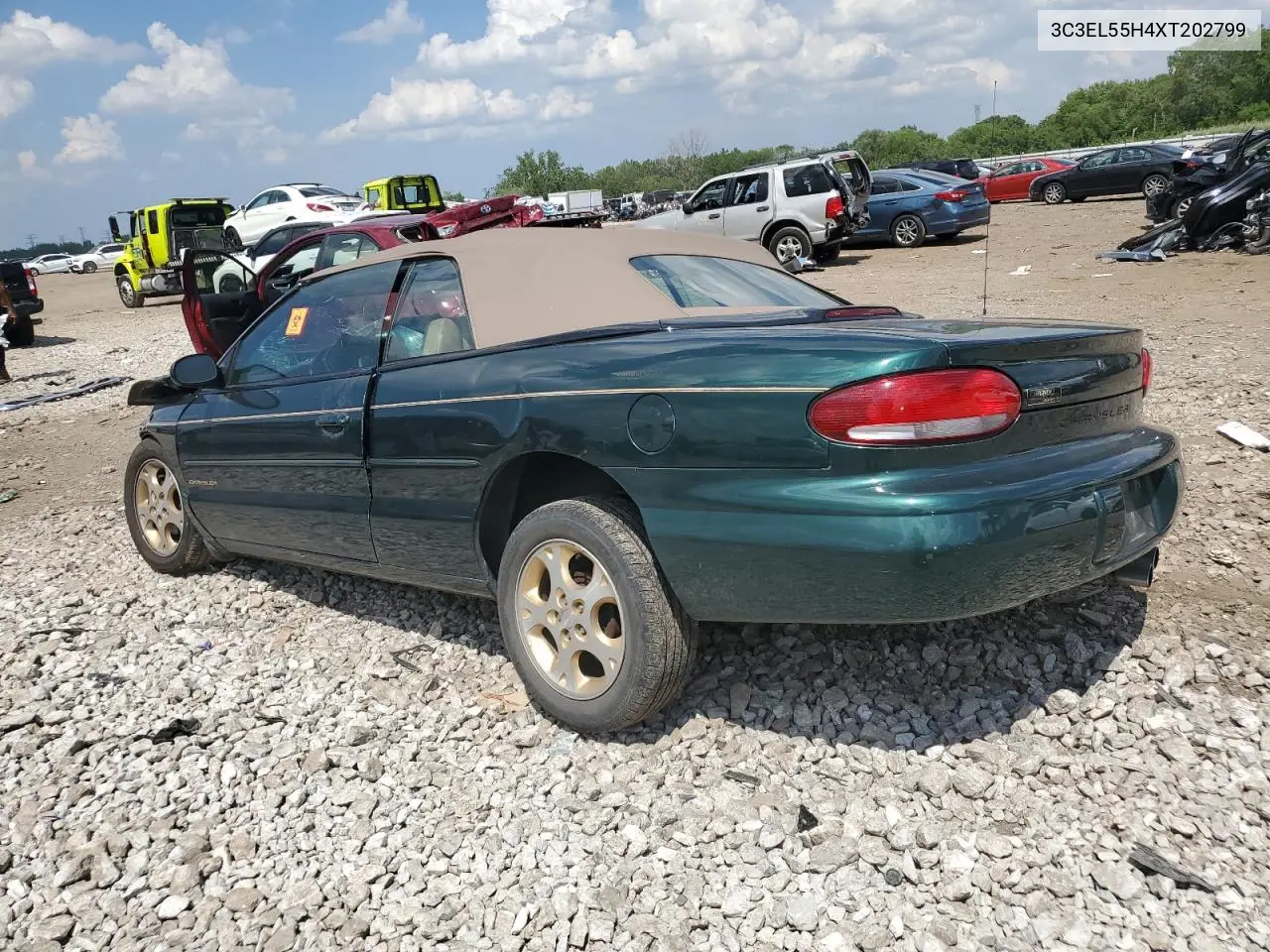 1999 Chrysler Sebring Jxi VIN: 3C3EL55H4XT202799 Lot: 62829545