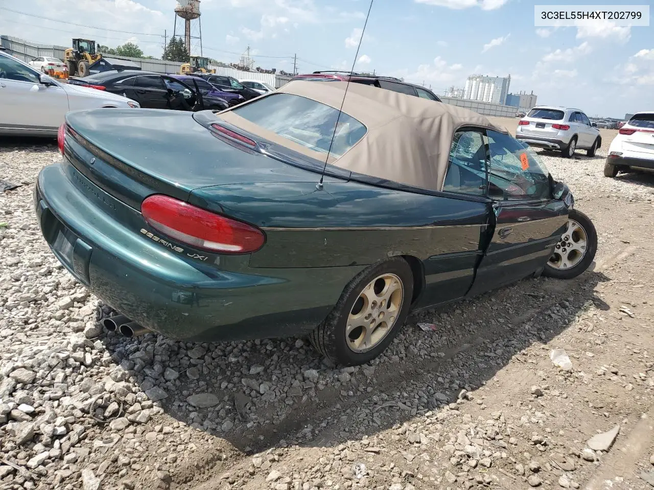 1999 Chrysler Sebring Jxi VIN: 3C3EL55H4XT202799 Lot: 62829545