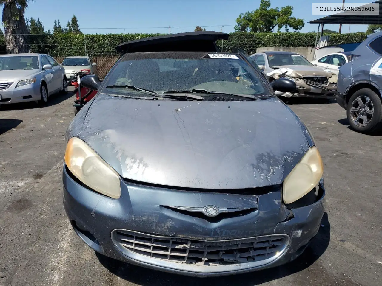 2002 Chrysler Sebring Lxi VIN: 1C3EL55R22N352606 Lot: 58431625