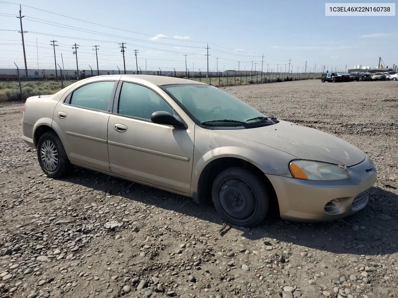 2002 Chrysler Sebring Lx VIN: 1C3EL46X22N160738 Lot: 60924715