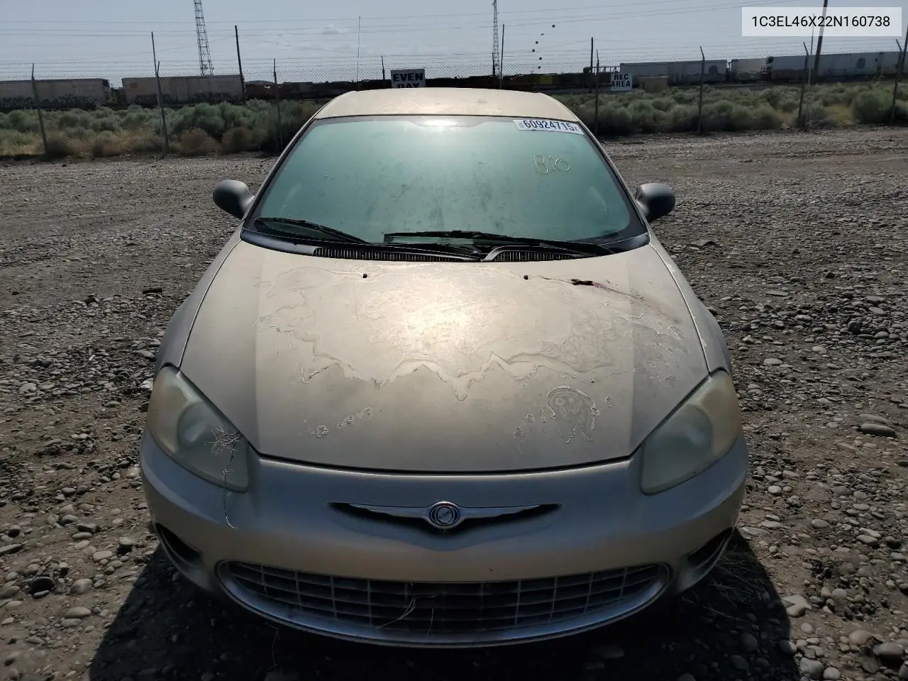 2002 Chrysler Sebring Lx VIN: 1C3EL46X22N160738 Lot: 60924715