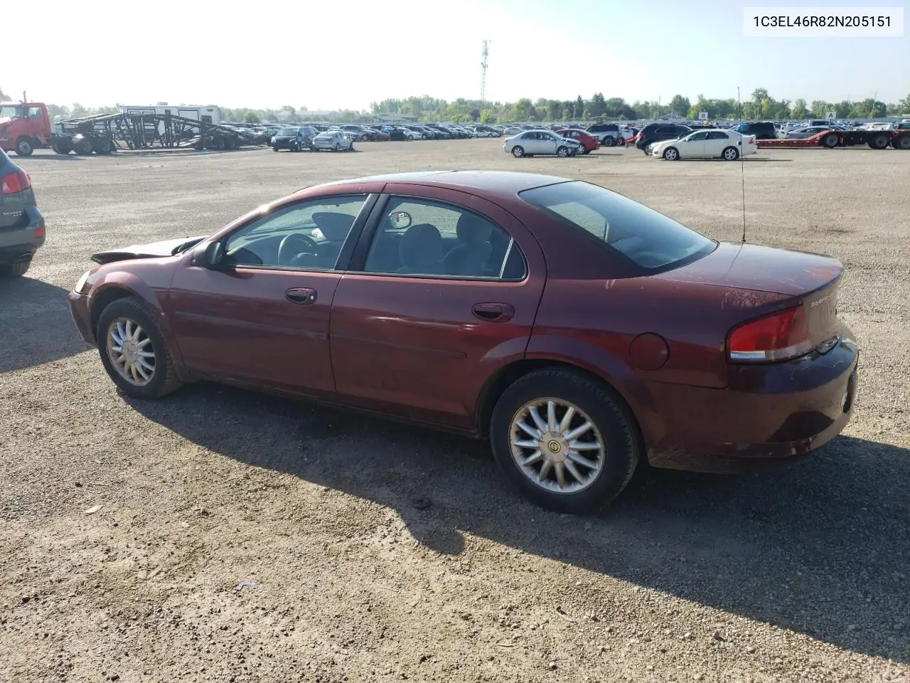 2002 Chrysler Sebring Lx VIN: 1C3EL46R82N205151 Lot: 61896945