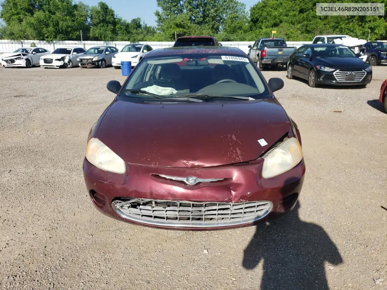 2002 Chrysler Sebring Lx VIN: 1C3EL46R82N205151 Lot: 61896945