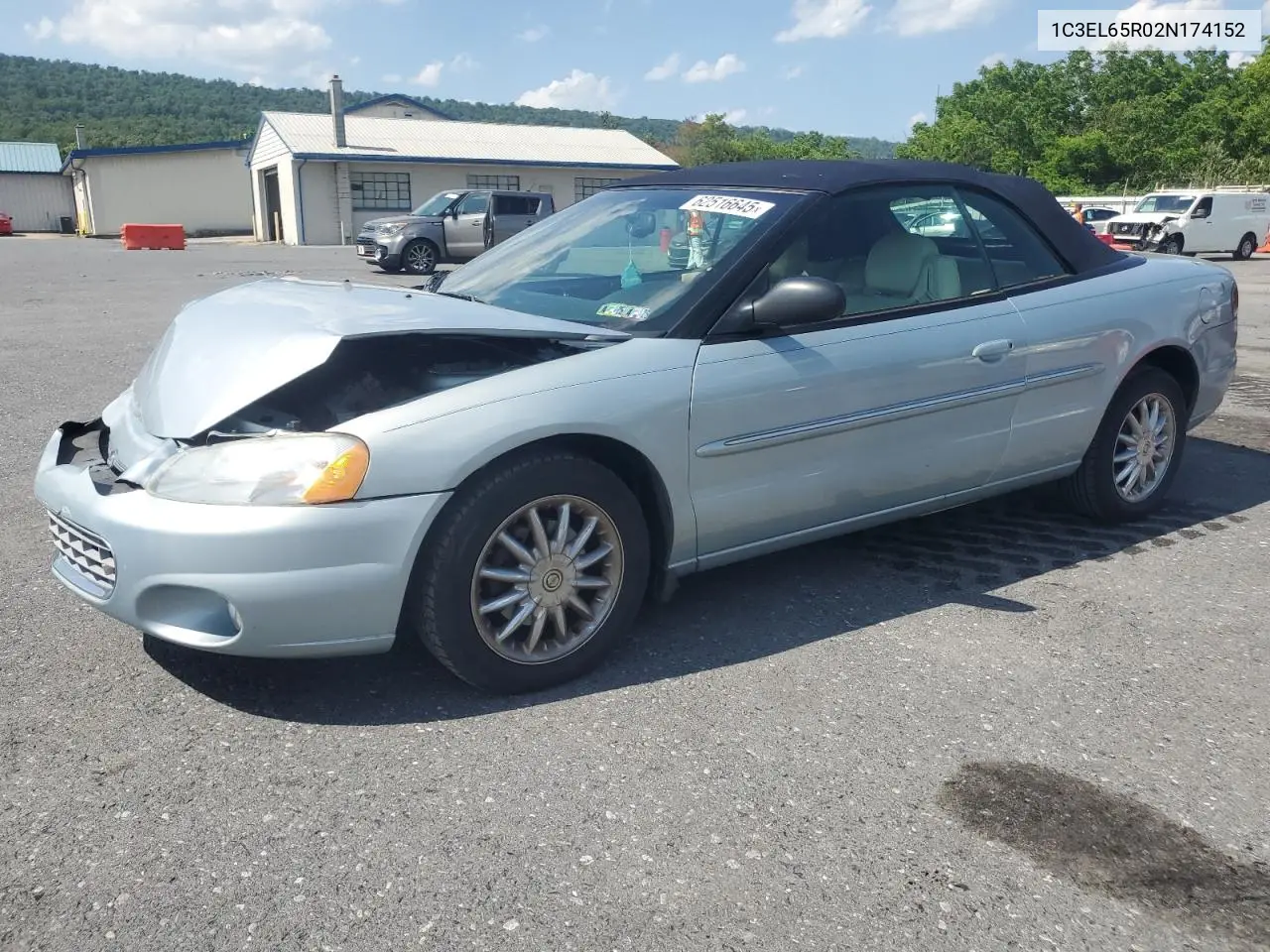 2002 Chrysler Sebring Limited VIN: 1C3EL65R02N174152 Lot: 62516645
