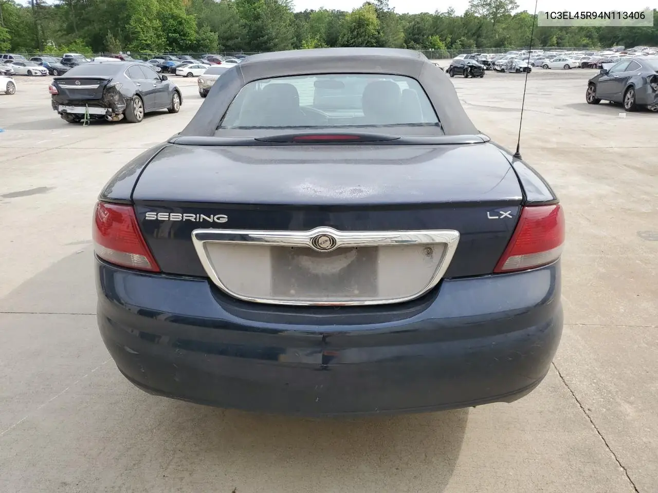 2004 Chrysler Sebring Lx VIN: 1C3EL45R94N113406 Lot: 53531285