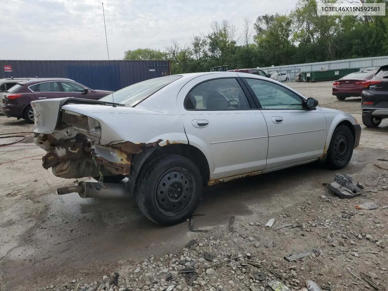 2005 Chrysler Sebring VIN: 1C3EL46X15N592581 Lot: 60159695