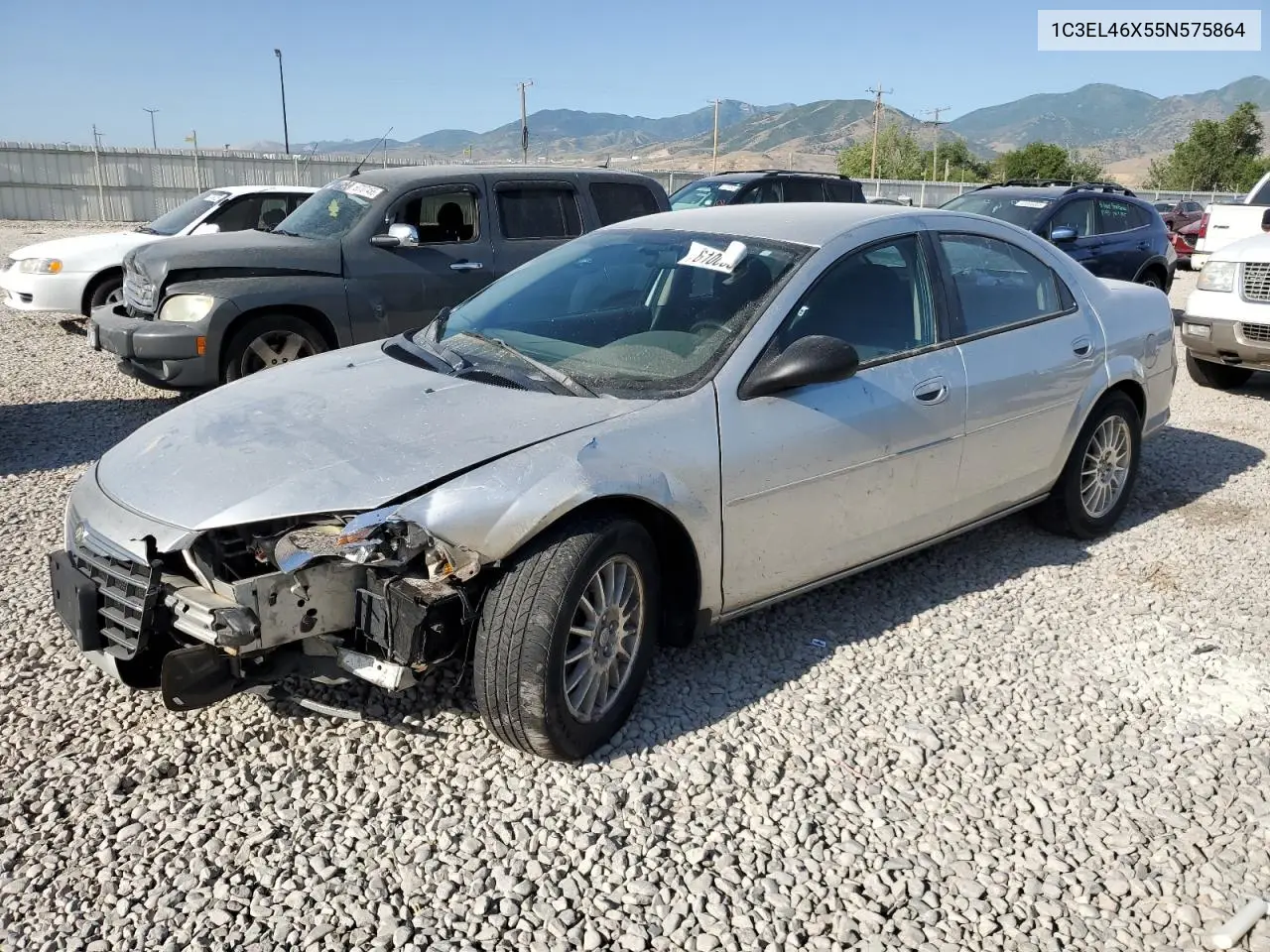2005 Chrysler Sebring VIN: 1C3EL46X55N575864 Lot: 61008025