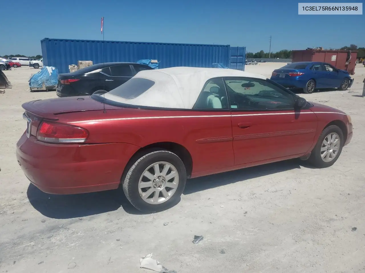 2006 Chrysler Sebring Gtc VIN: 1C3EL75R66N135948 Lot: 48495065