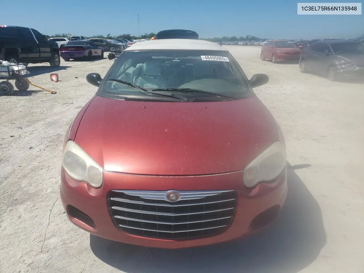 2006 Chrysler Sebring Gtc VIN: 1C3EL75R66N135948 Lot: 48495065