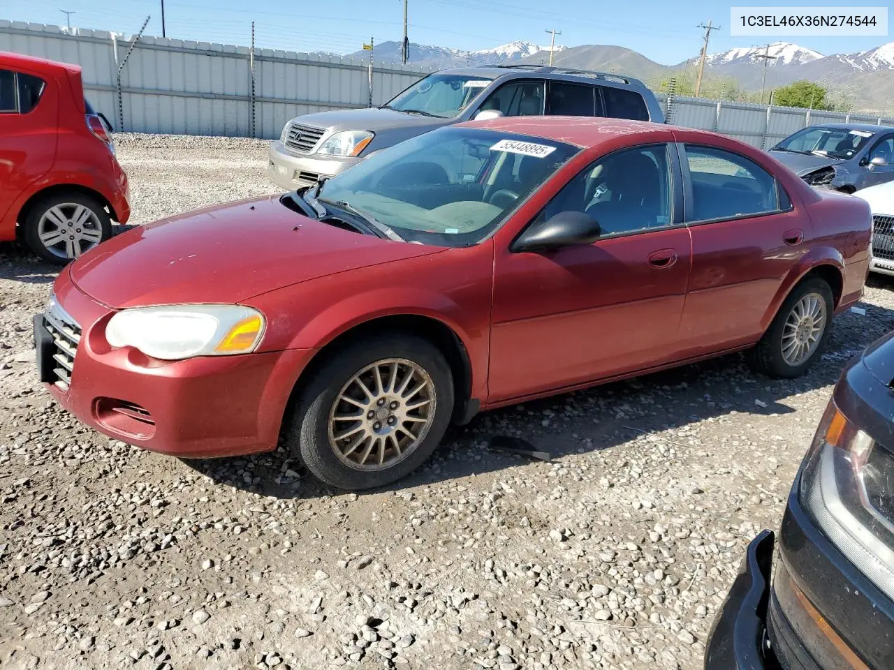2006 Chrysler Sebring VIN: 1C3EL46X36N274544 Lot: 55448895