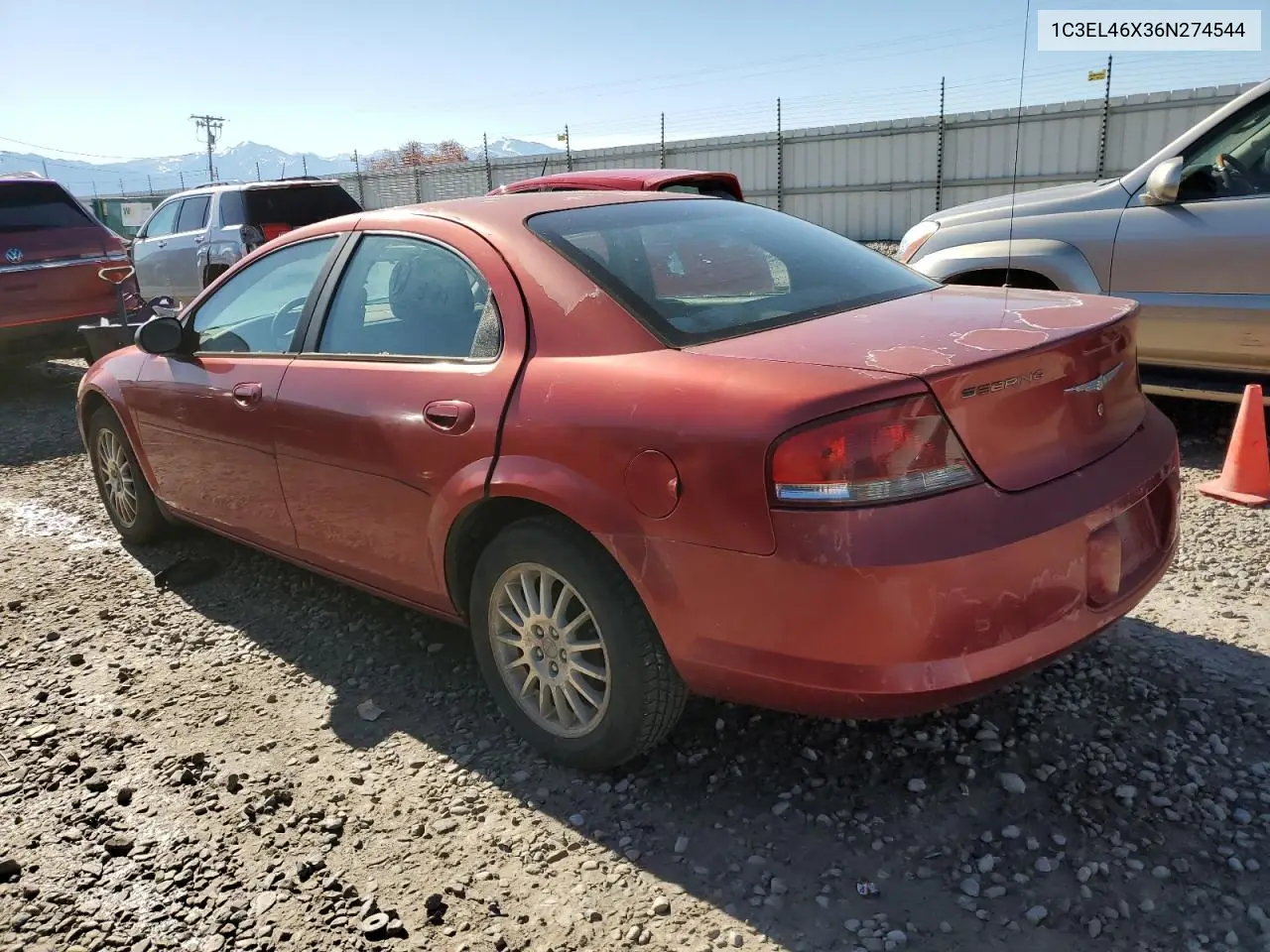 2006 Chrysler Sebring VIN: 1C3EL46X36N274544 Lot: 55448895