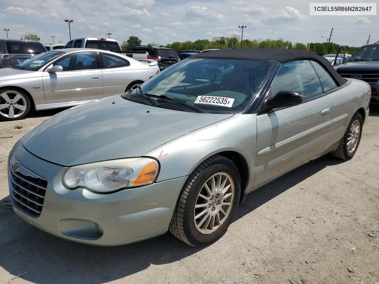2006 Chrysler Sebring Touring VIN: 1C3EL55R86N282647 Lot: 56222535
