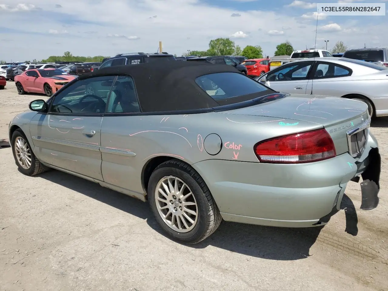 2006 Chrysler Sebring Touring VIN: 1C3EL55R86N282647 Lot: 56222535