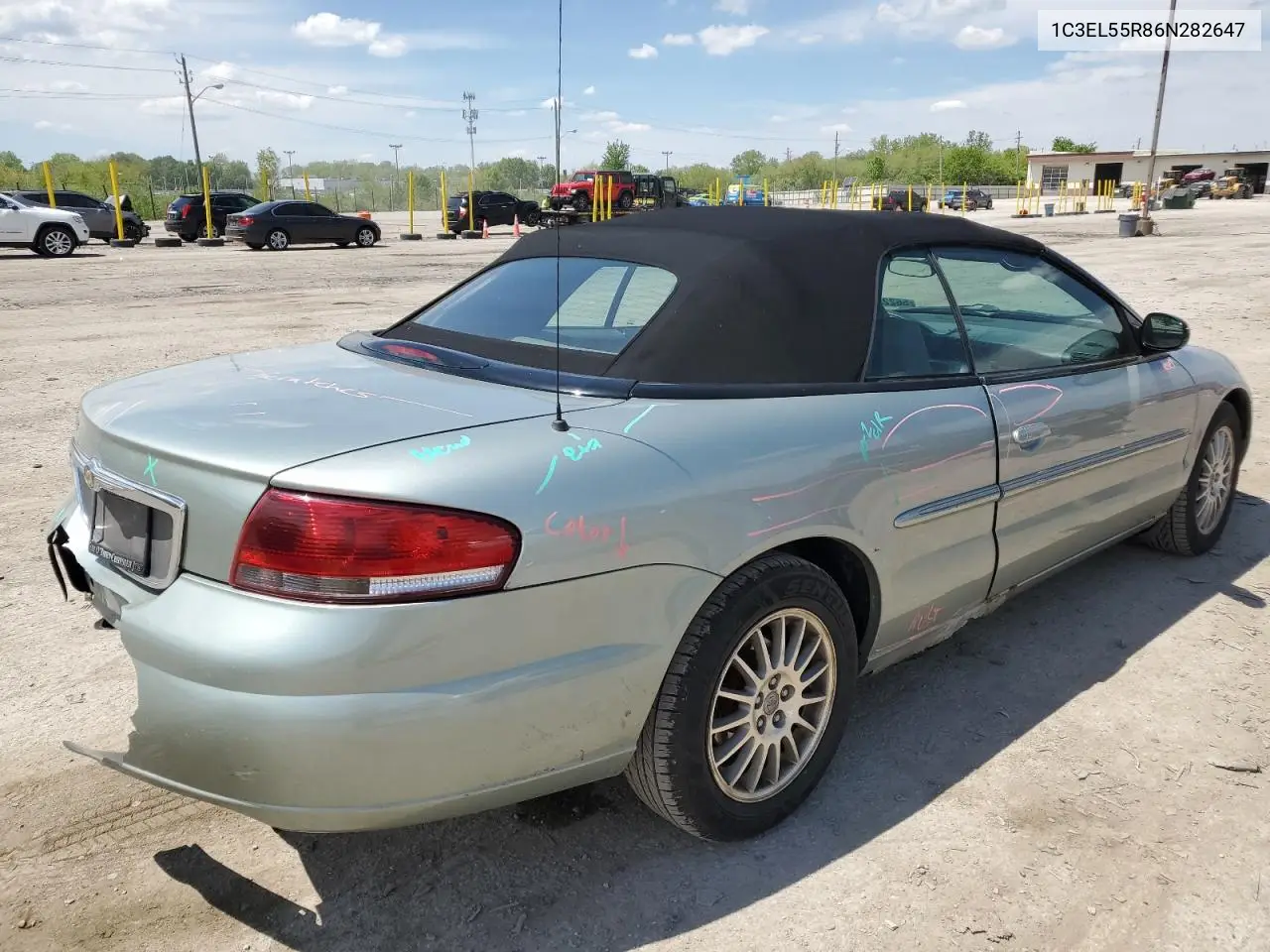 2006 Chrysler Sebring Touring VIN: 1C3EL55R86N282647 Lot: 56222535