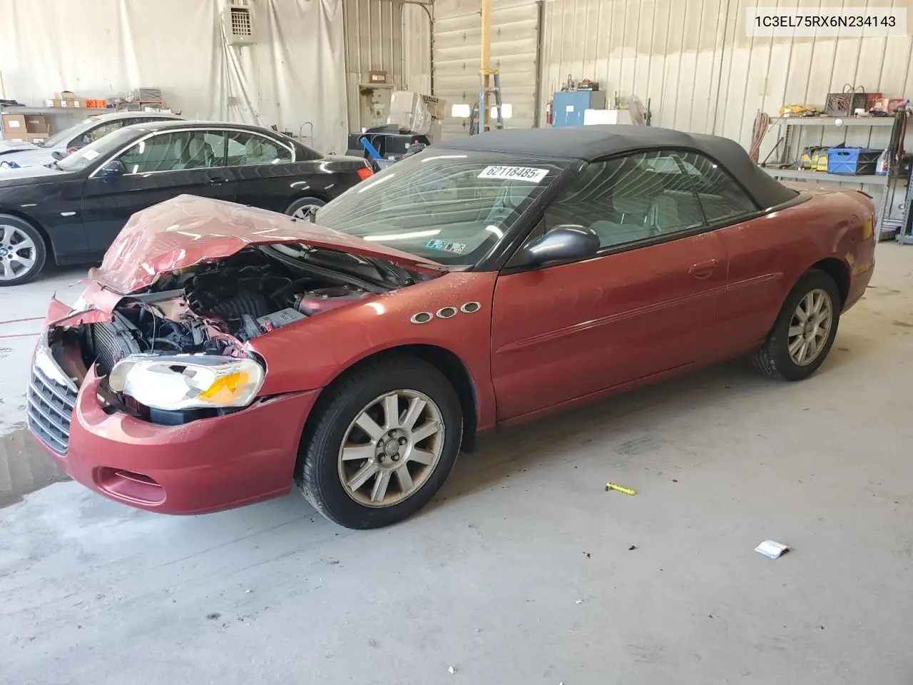 2006 Chrysler Sebring Gtc VIN: 1C3EL75RX6N234143 Lot: 62118485
