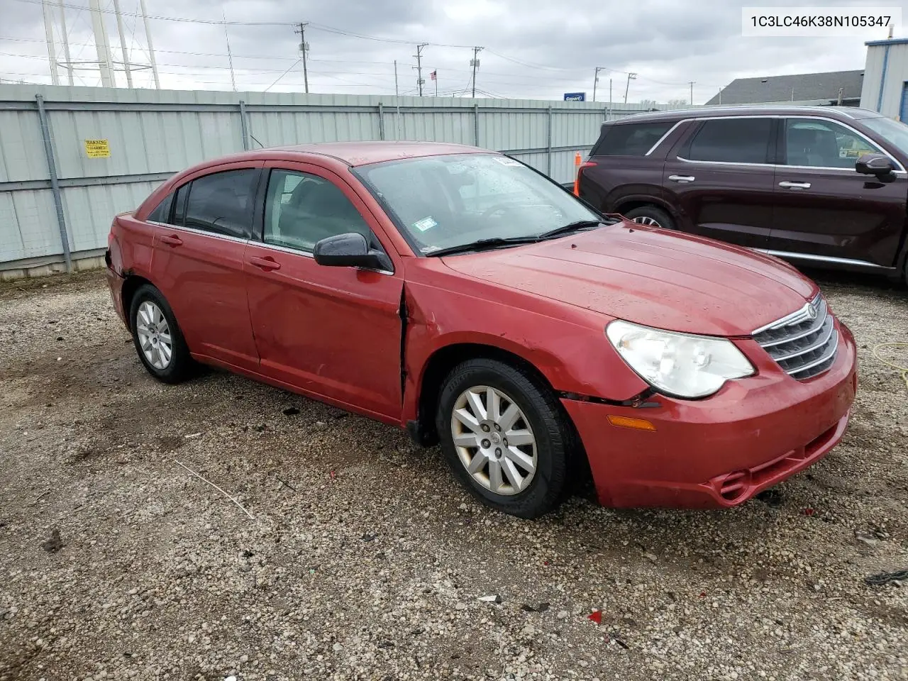 2008 Chrysler Sebring Lx VIN: 1C3LC46K38N105347 Lot: 50444965