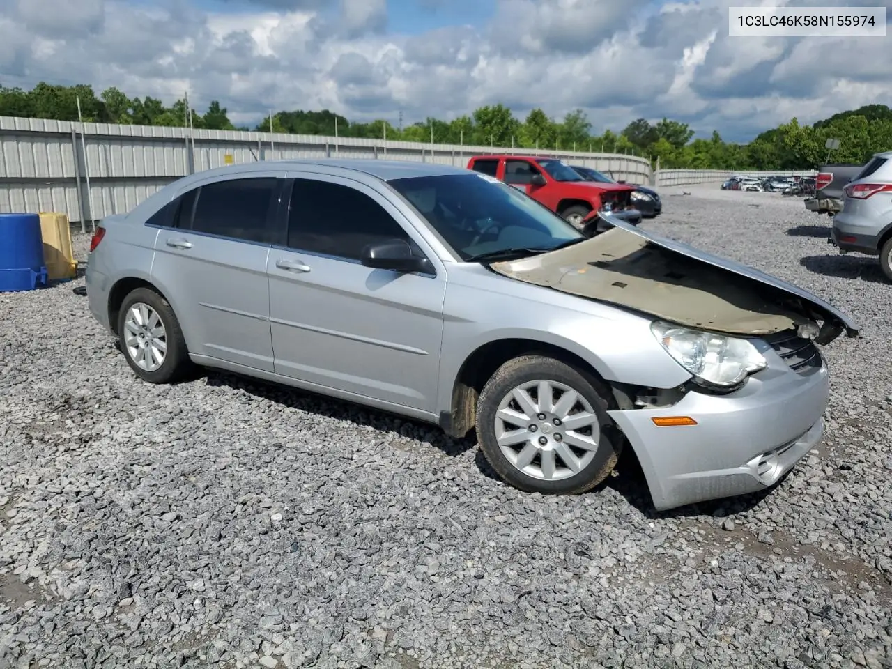2008 Chrysler Sebring Lx VIN: 1C3LC46K58N155974 Lot: 55897235