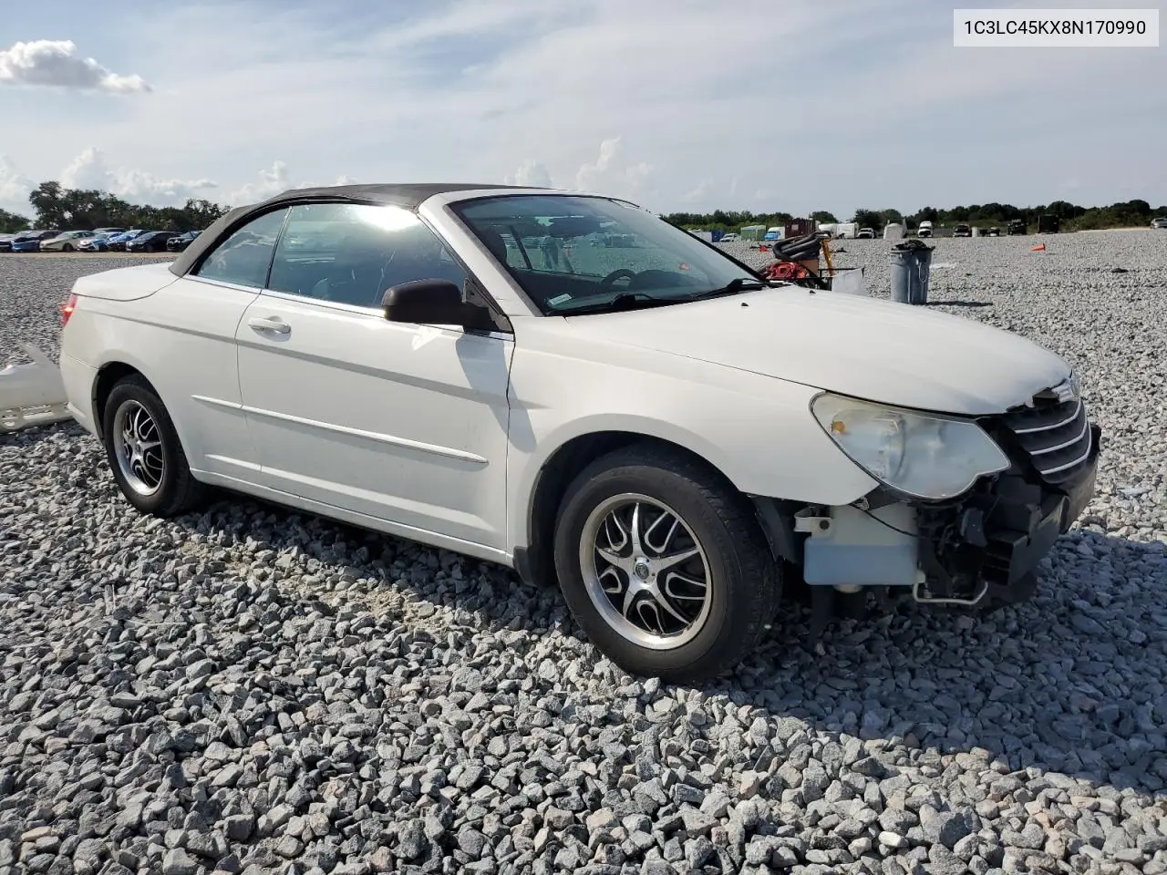 2008 Chrysler Sebring VIN: 1C3LC45KX8N170990 Lot: 55962355