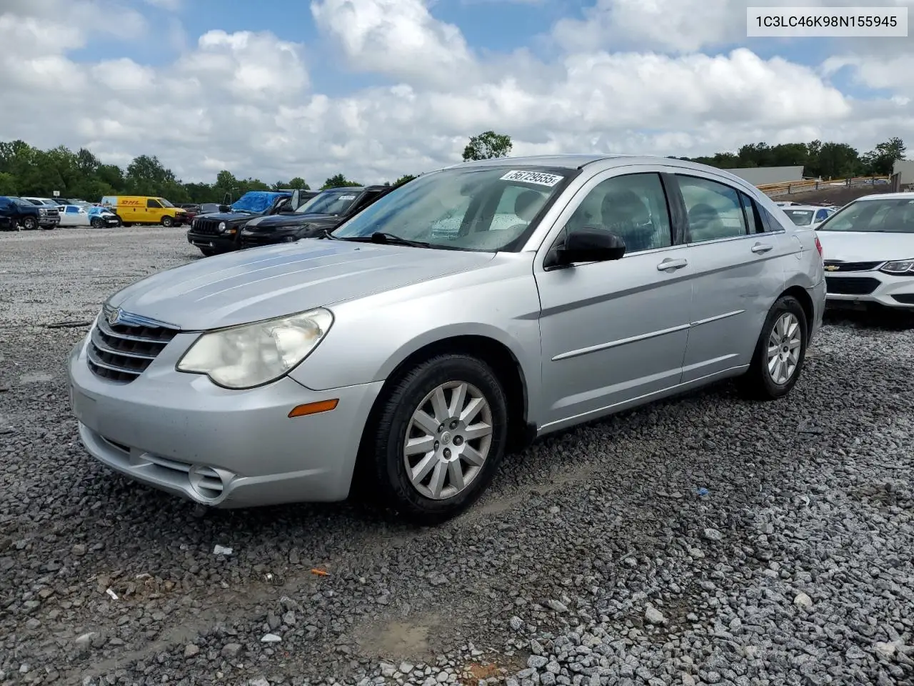 2008 Chrysler Sebring Lx VIN: 1C3LC46K98N155945 Lot: 56729555