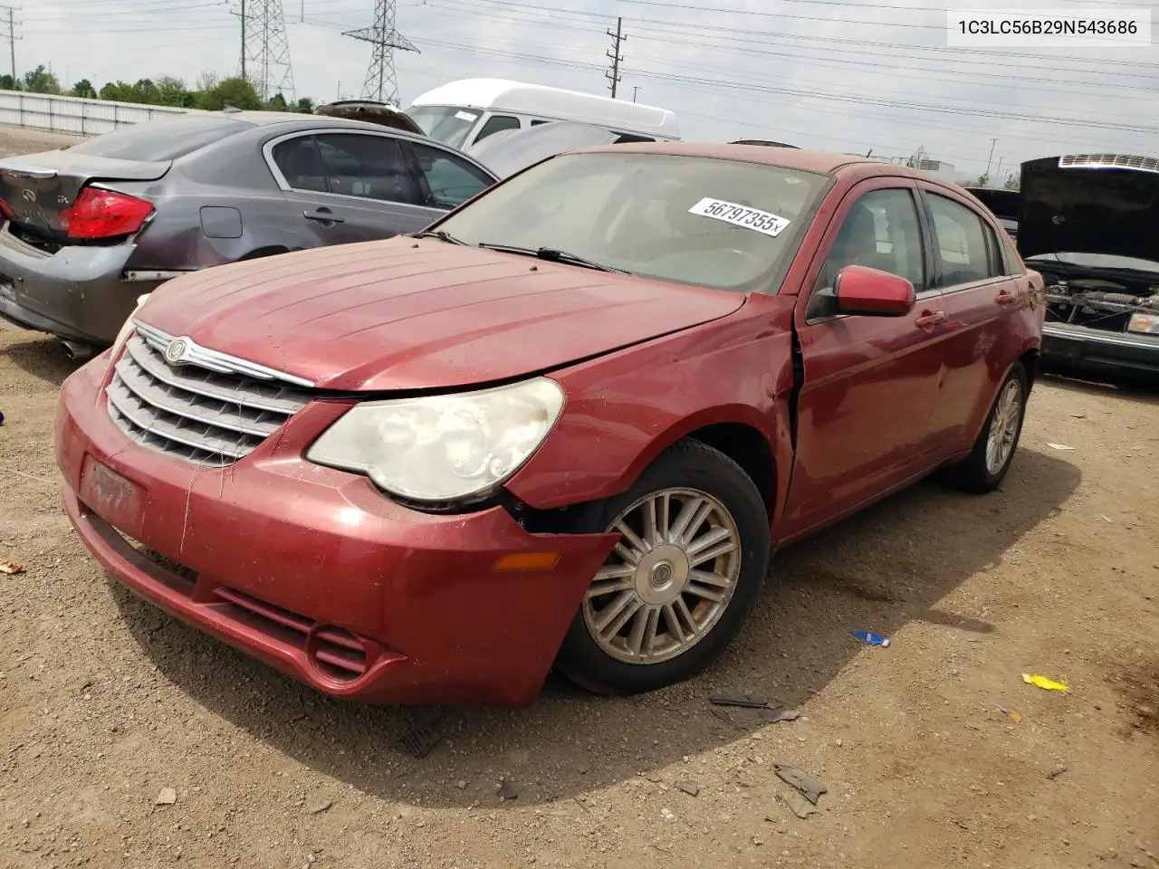 2009 Chrysler Sebring Touring VIN: 1C3LC56B29N543686 Lot: 56797355