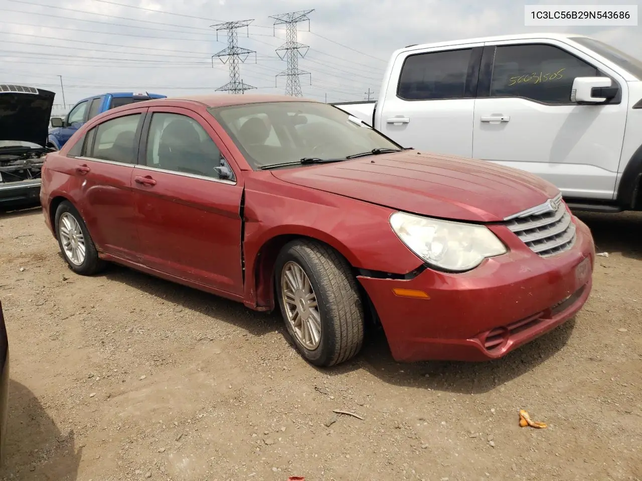 2009 Chrysler Sebring Touring VIN: 1C3LC56B29N543686 Lot: 56797355