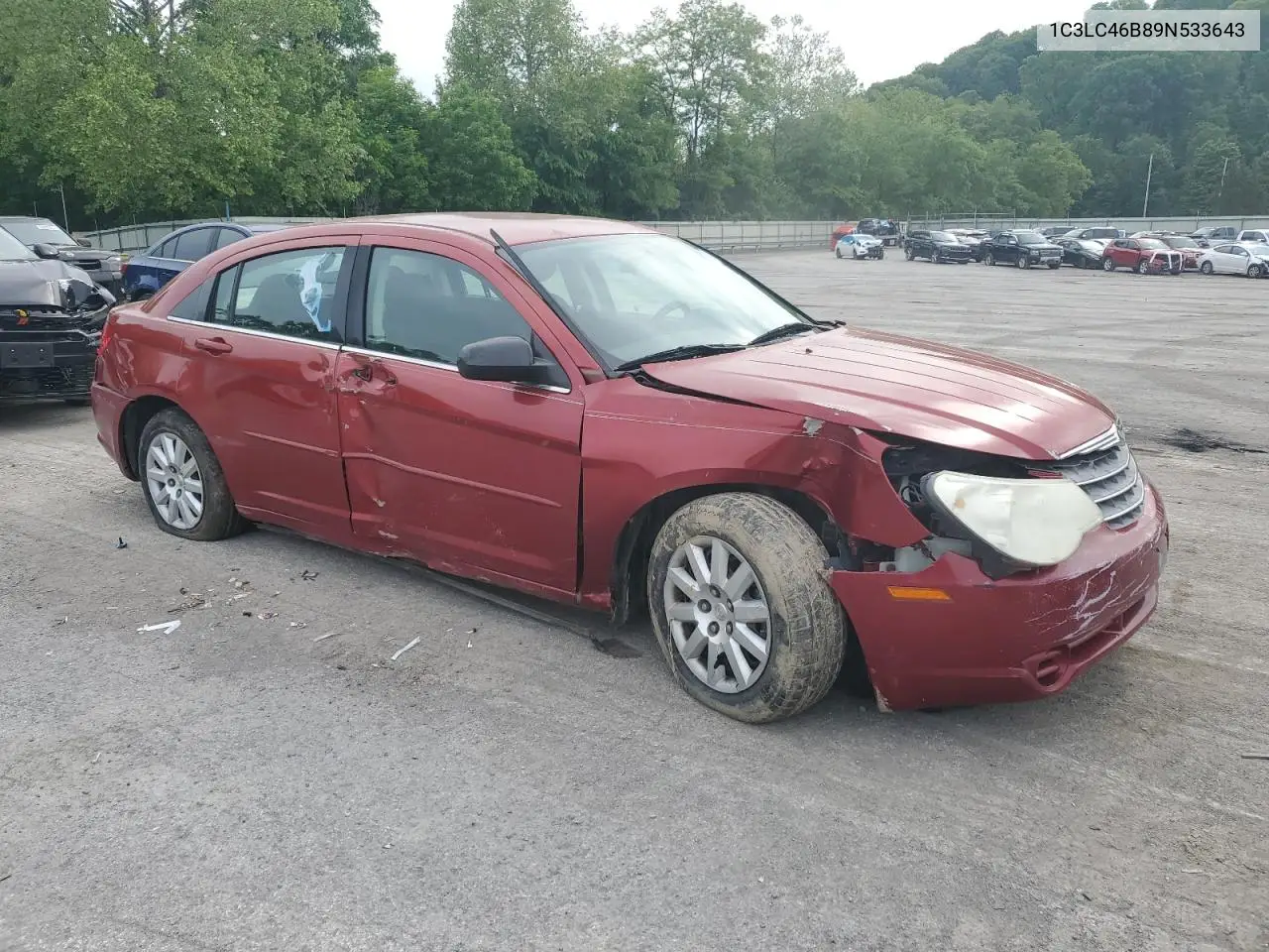 2009 Chrysler Sebring Lx VIN: 1C3LC46B89N533643 Lot: 58196755