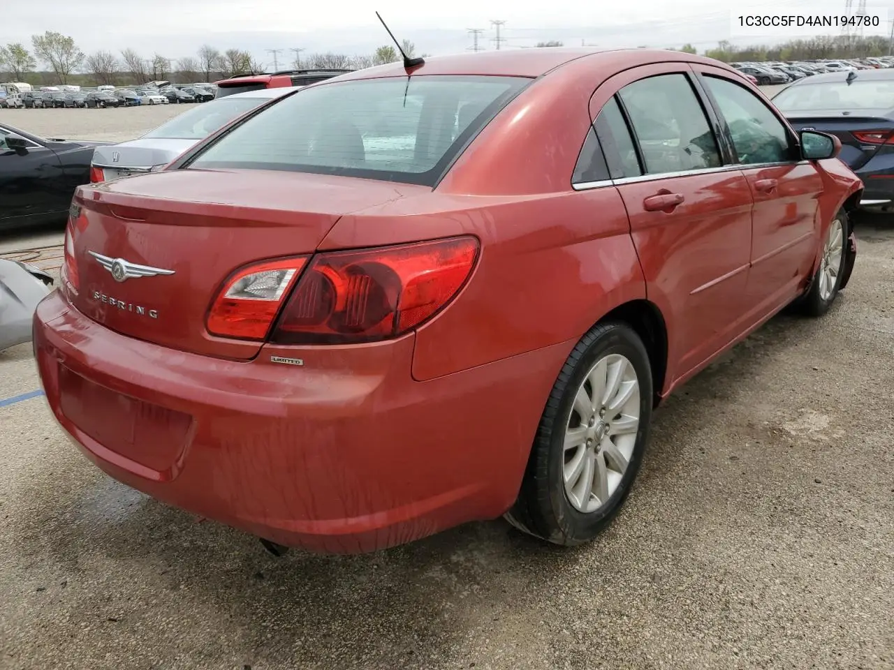 2010 Chrysler Sebring Limited VIN: 1C3CC5FD4AN194780 Lot: 53161295