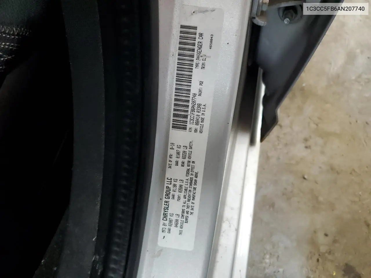 2010 Chrysler Sebring Limited VIN: 1C3CC5FB6AN207740 Lot: 62885705