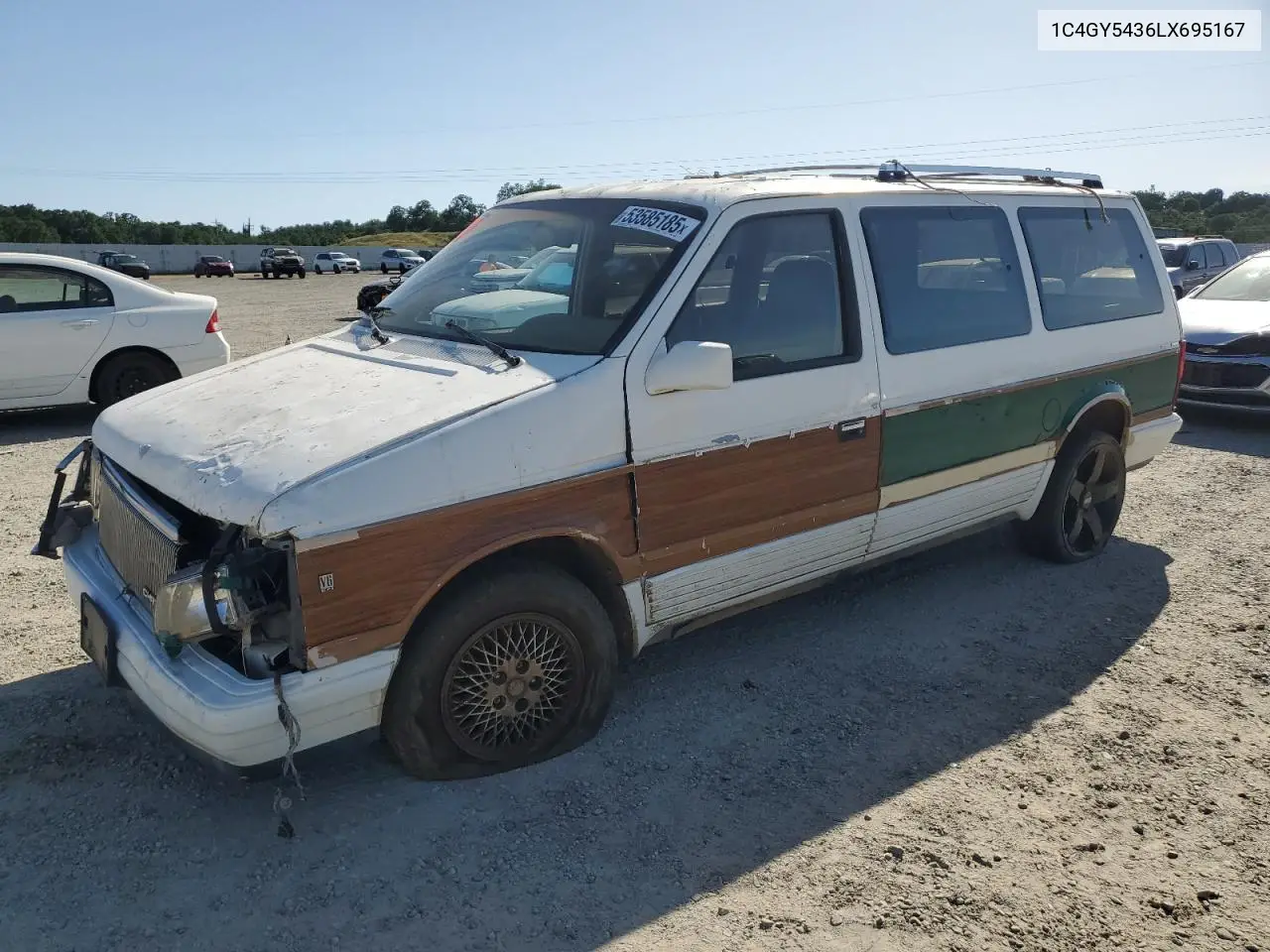 1990 Chrysler Town & Country VIN: 1C4GY5436LX695167 Lot: 53585185