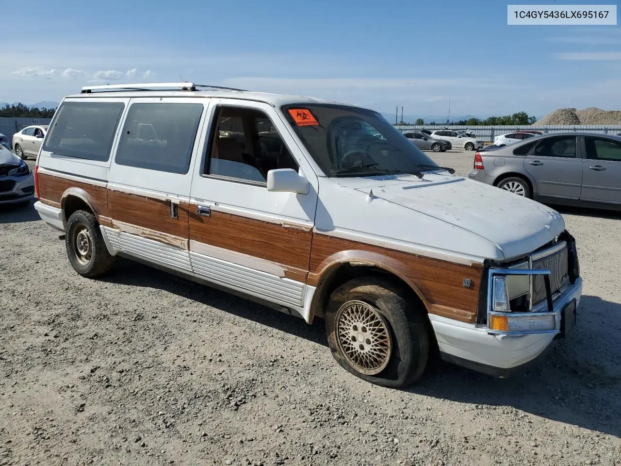 1990 Chrysler Town & Country VIN: 1C4GY5436LX695167 Lot: 53585185