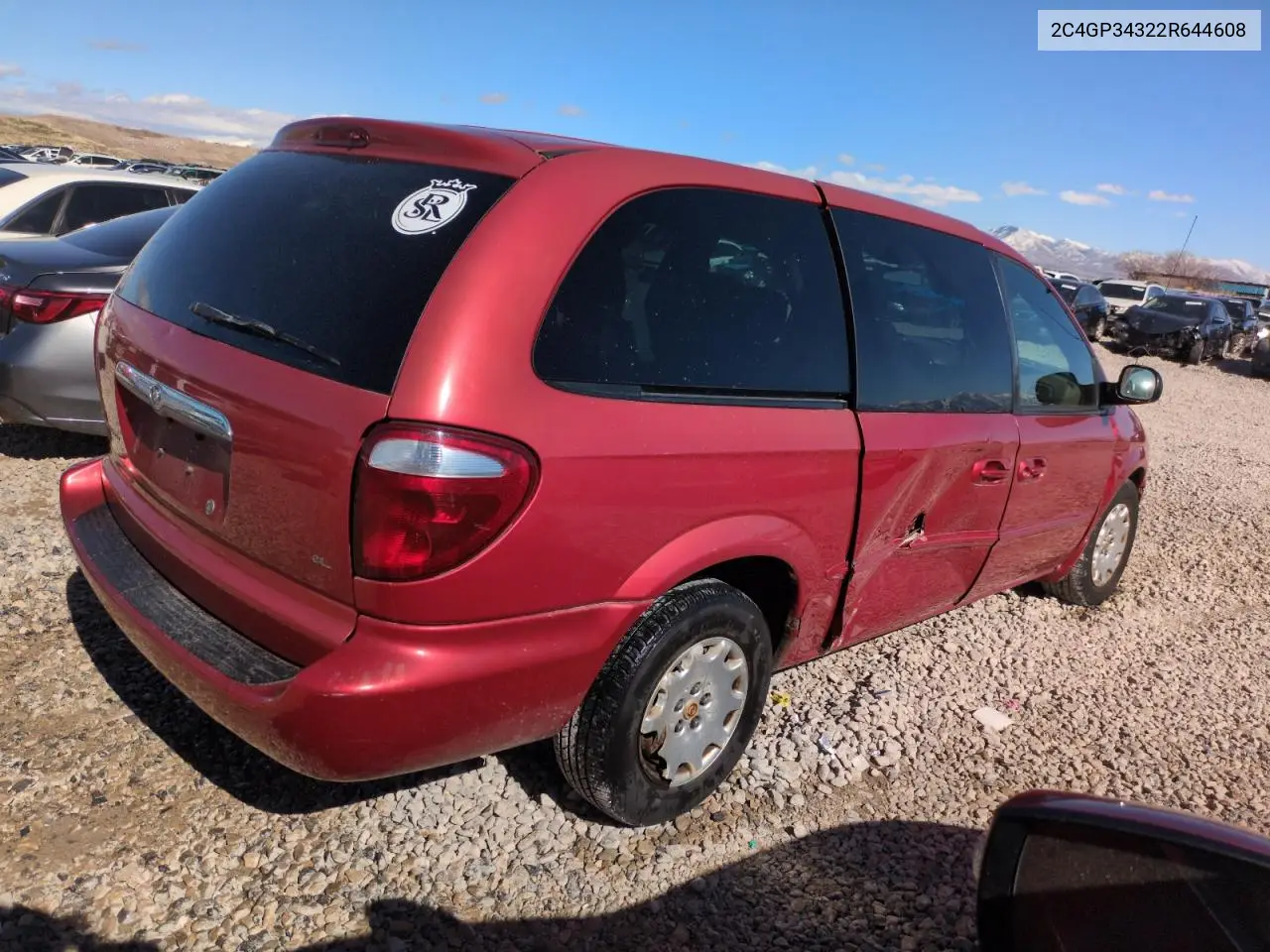 2002 Chrysler Town & Country El VIN: 2C4GP34322R644608 Lot: 46716585