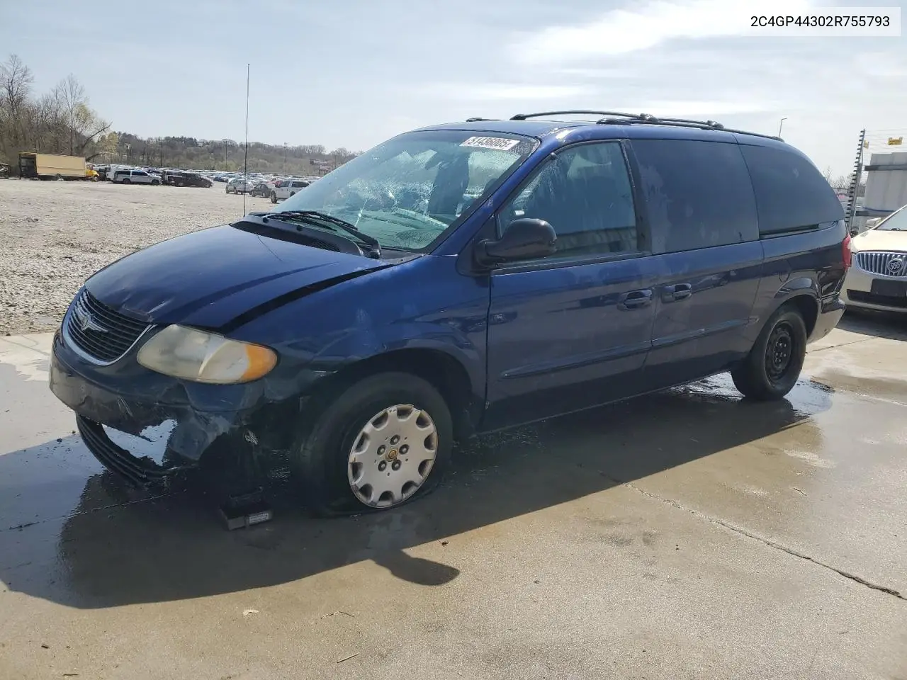 2002 Chrysler Town & Country Lx VIN: 2C4GP44302R755793 Lot: 51436005