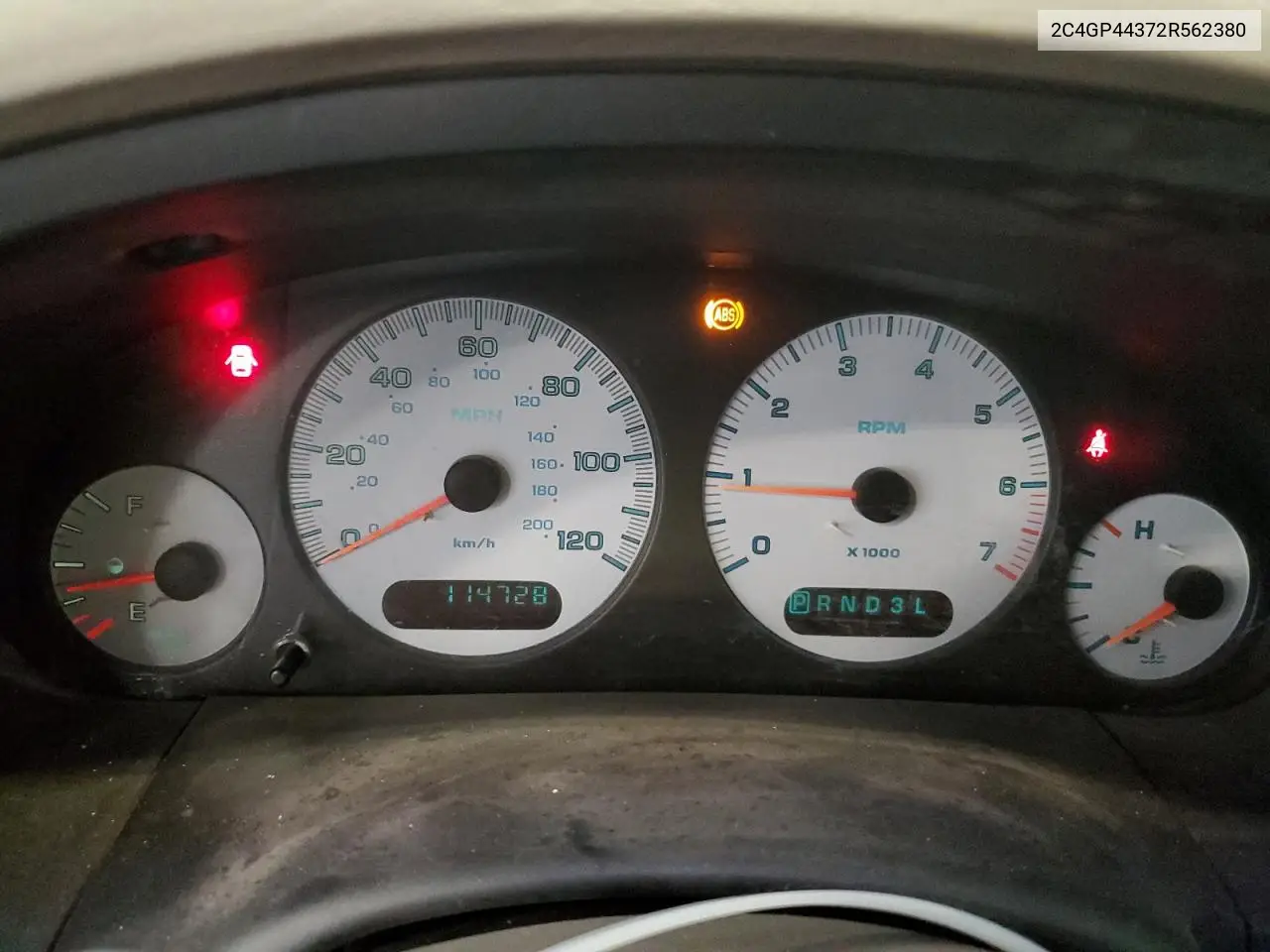 2002 Chrysler Town & Country Lx VIN: 2C4GP44372R562380 Lot: 56752925