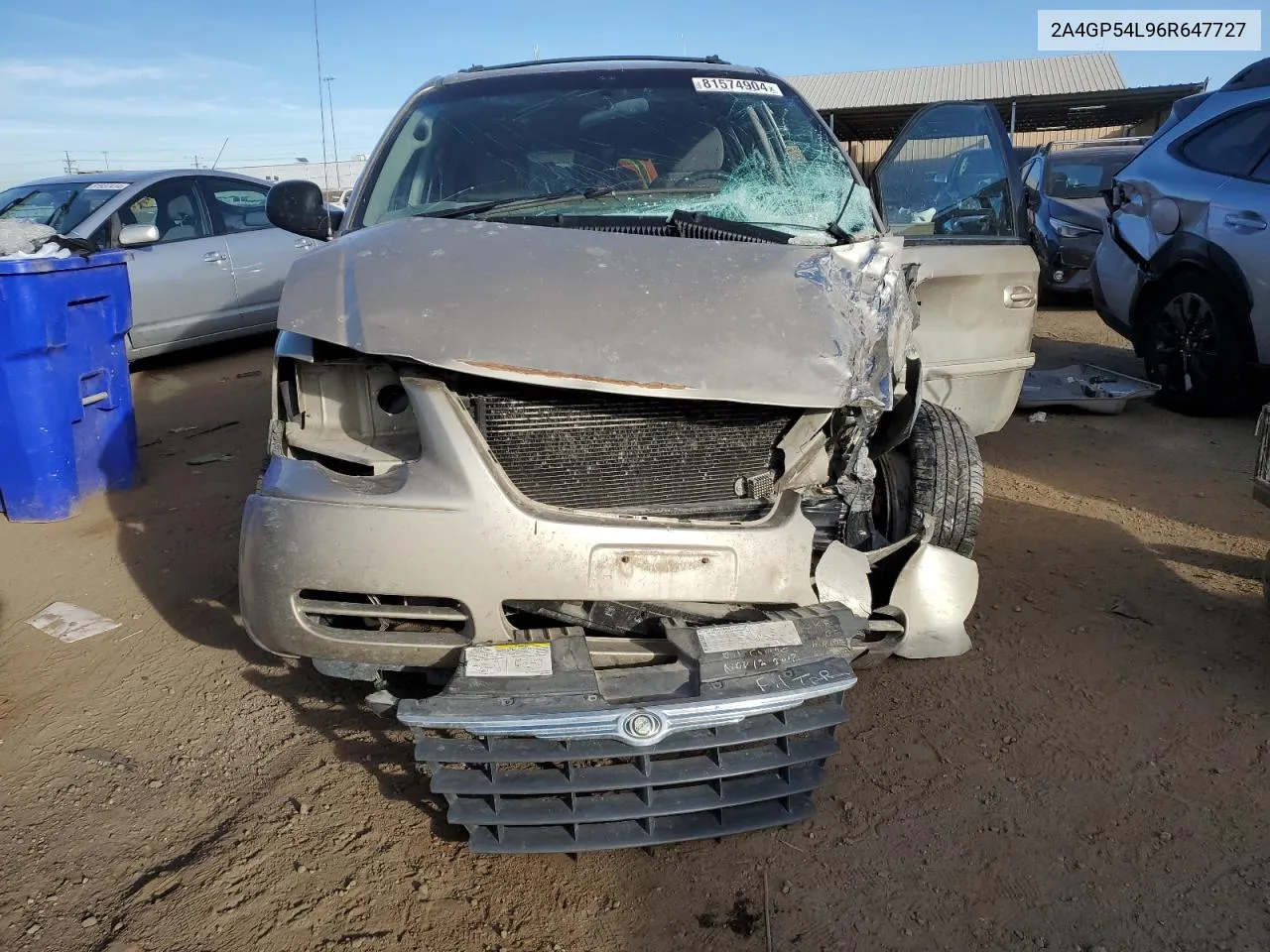 2006 Chrysler Town & Country Touring VIN: 2A4GP54L96R647727 Lot: 81574904