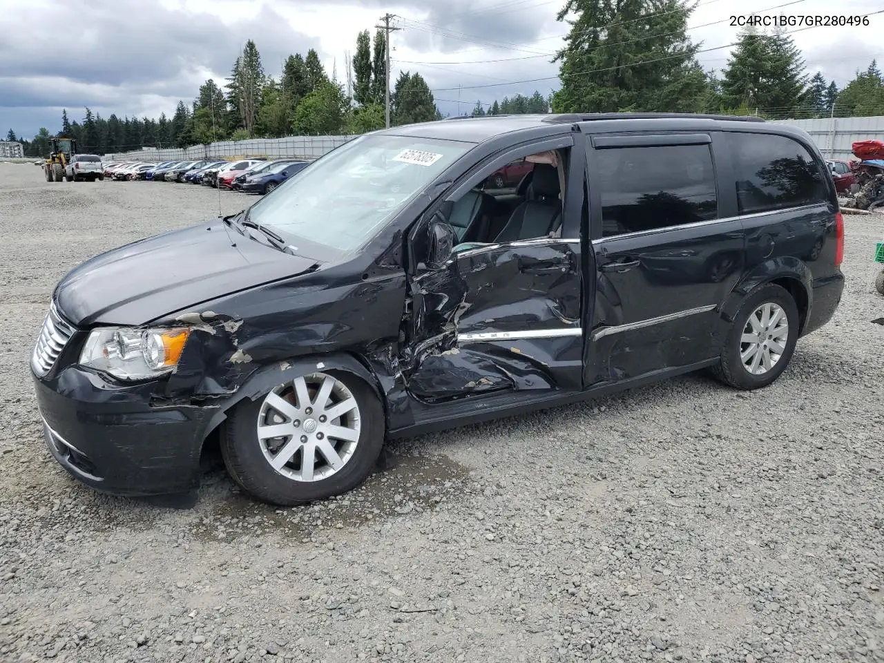 2016 Chrysler Town & Country Touring VIN: 2C4RC1BG7GR280496 Lot: 62578305
