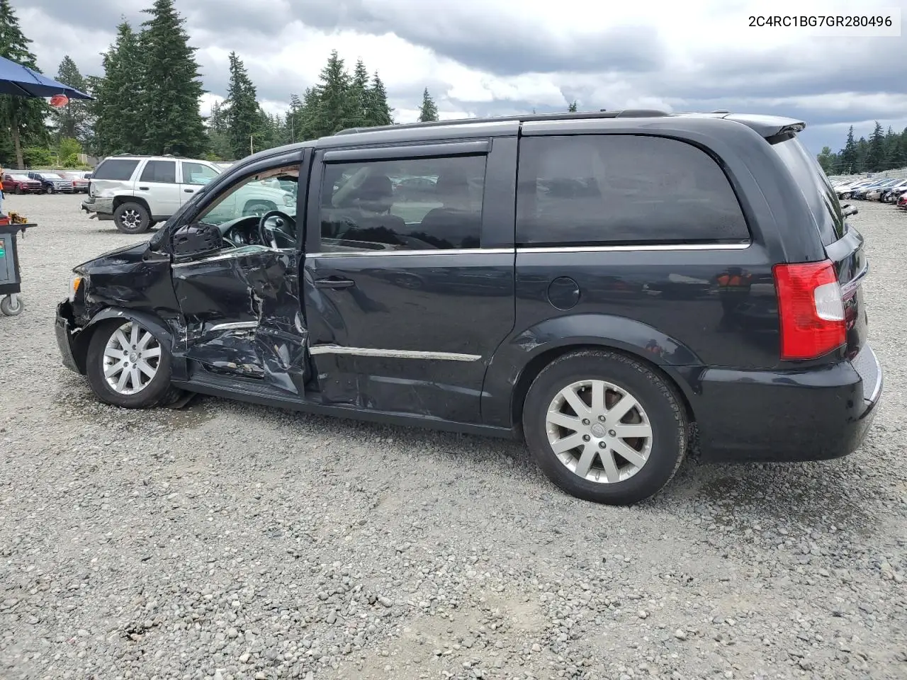 2016 Chrysler Town & Country Touring VIN: 2C4RC1BG7GR280496 Lot: 62578305