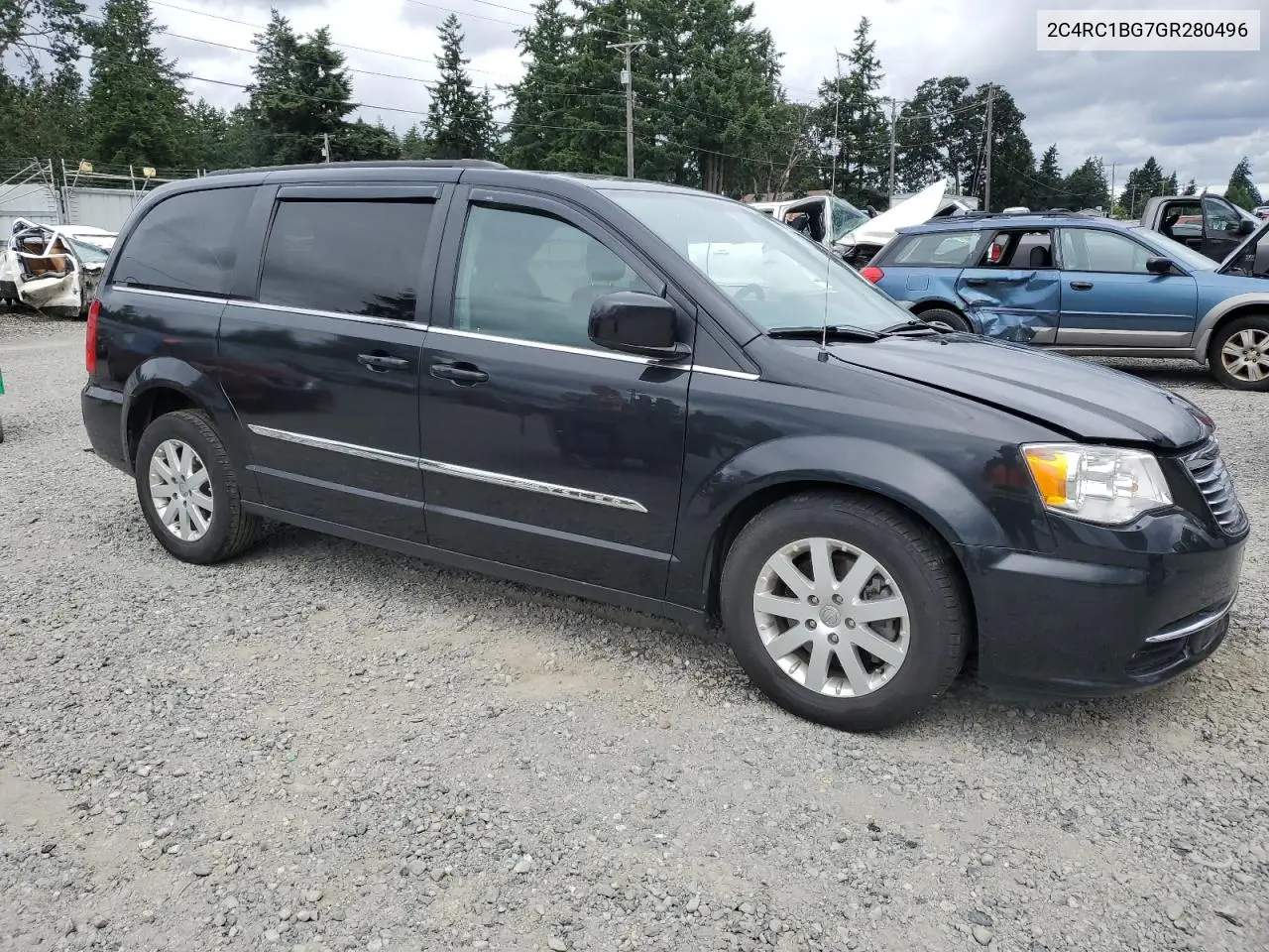 2016 Chrysler Town & Country Touring VIN: 2C4RC1BG7GR280496 Lot: 62578305
